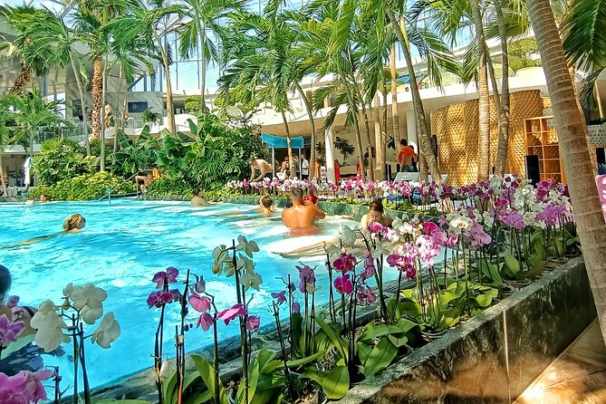 Therme Bucharest Tickets and Water Theme Park - PALM tropical pools, 800,000 plants, and the sand-beach reset